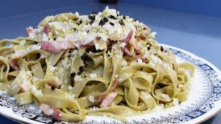 23 COCINA CONMIGO TALLARINES A LA CARBONARA CON TRUFA [upl. by Yrrol]