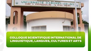 COLLOQUE SCIENTIFIQUE INTERNATIONAL DE LINGUISTIQUE LANGUES CULTURES ET ARTS [upl. by Romeo728]