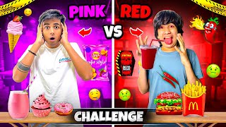 Red❤️ Vs Pink💖 Challenge  60 Minutes⏰Food Challenge  Who Wins Mann Or Ronish Mann Vlogs [upl. by Koetke]