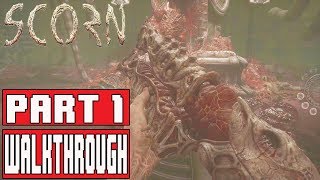 SCORN Gameplay Walkthrough Part 1 Alpha Demo  No Commentary FPS Horror [upl. by Penthea568]