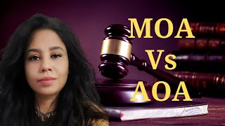 Difference between Memorandum of Association MOA and Articles of Association AOACompany Law [upl. by Dilly]