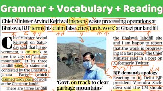 English Through Newspaper Reading  The Hindu Newspaper  Learn Grammar and Advanced Vocabulary [upl. by Ethelyn]