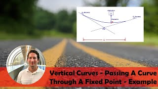 Vertical Curve  Passing Curve Through a Fixed Point Example Problem [upl. by Aniloj]