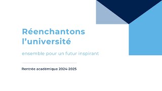 Rentrée académique 20242025  cérémonie officielle [upl. by Marpet]