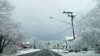 Snowy Winter drive from Masonville NY to Sidney NY [upl. by Nnylecyoj]