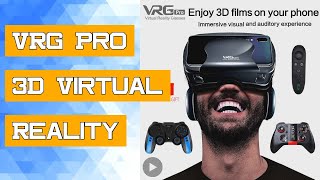 VRG Pro 3D Virtual Reality VR Glasses Devices Headset Viar Goggles Helmet Lenses Smart Phone Smartph [upl. by Nnazil]