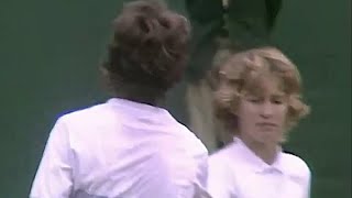 Jo Durie vs Steffi Graf 1984 Wimbledon 4th round Highlights [upl. by Casper]