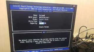 How to configure Intel Rapid Storage Technology RAID in BIOS [upl. by Lipp671]