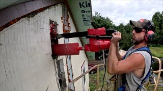 Setting up Anchor and Core Drilling DIY Concrete Rebar Walls with BLUEROCK 8Z1 Coring Drill [upl. by Navnod178]