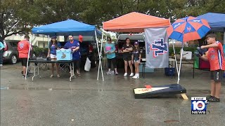 Marlins Mets fans ready to bring in Opening Day [upl. by Durware]