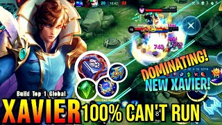 XAVIER BEST BUILD AND EMBLEM 100 DELETE 😱  XAVIER MOBILE LEGENDS  MLBB [upl. by Sivert]