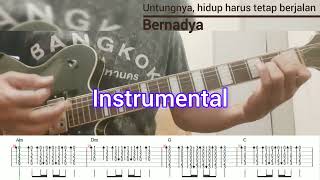 Untungnya hidup harus tetap berjalan  Bernadya  TAB Chords Lyrics [upl. by Gnal998]