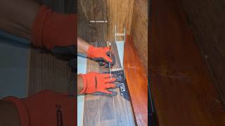 Laminated floor laying tips how to always get a perfect angle skills carpentry wood short [upl. by Nylessoj]