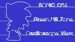 SONIC C64 PAL  Green Hill Zone  8Bit  SID Music Oscilloscope View [upl. by Ragouzis]