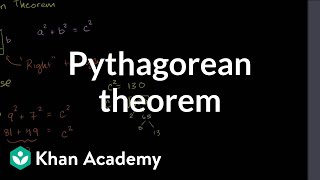 Pythagorean theorem  Right triangles and trigonometry  Geometry  Khan Academy [upl. by Setiram886]