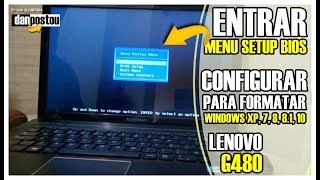 ENTRAR FÁCIL MENU SETUP NOTEBOOK G480 LENOVO DESABILITANDO MODO UEFILEGACY BOOT [upl. by Submuloc]