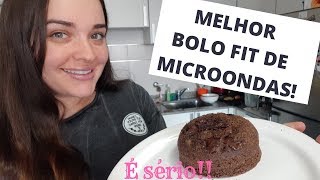 O MELHOR BOLO FIT DE MICROONDAS pronto em 4 minutos [upl. by Nerro]