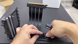 Phanteks Vertical GPU Bracket with Riser PCIE 40 Unboxing and Installation [upl. by Lina]