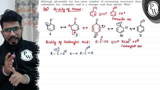 Although phenoxide ion has more number of resonating structures tha [upl. by Picardi147]