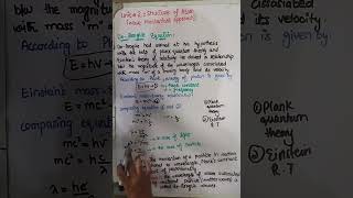 De Broglie equation and its derivation with simple Hindi explanationnotes in lecture [upl. by Adiol]