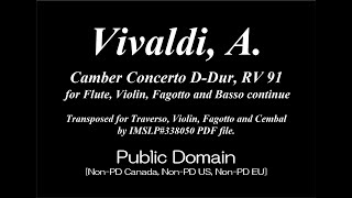 Vivaldi A  Chamber Concerto DDur RV 91 Trv Vlbn Fagotto Hch [upl. by Ynaffit413]