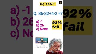 GENIUS IQ TEST Can you solve it calculation maths reasoning [upl. by Anirehs621]