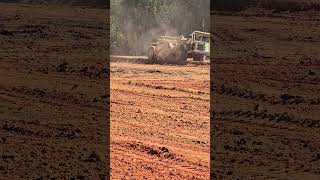 Terex dirt pan in action grading dirt [upl. by Latricia]