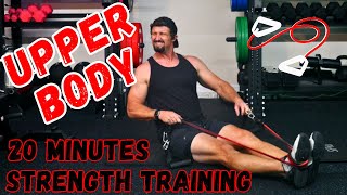 20 Min Resistance Band Upper Body Workout  Strength Training At Home [upl. by Pooley]