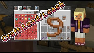 How to Craft LeadLeash  Minecraft Bedrock 121 [upl. by Neret711]