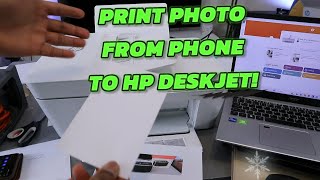 How To Print Photo From Your Phone To HP Deskjet Printer Full Guide [upl. by Eidnil489]