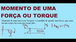 Curso de Física Momento de uma Força ou Torque Teoria e Exercício Questão Enem Vestibuar [upl. by Maiah787]