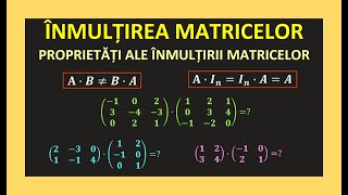 Inmultire matrice clasa a 11 a ordin diferit 2 3 bac matematica exercitii matrici exemple algebra [upl. by Uzzia]