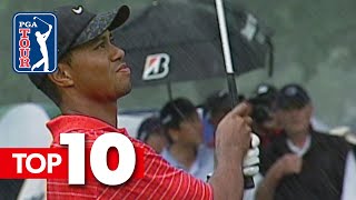 Tiger Woods top10 alltime shots in World Golf Championships [upl. by Aniles869]