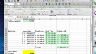 Investitionsrechnung Modifizierter Zinssatz mit Excel [upl. by Bucky126]