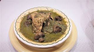 POLLO EN SALSA VERDE CON CHAMPIÑONES [upl. by Irmina]