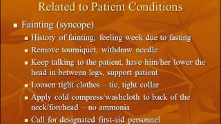 Venipuncture Complications P 1 of 2 by Dr Aruna Kolhatkarwmv [upl. by Legge151]