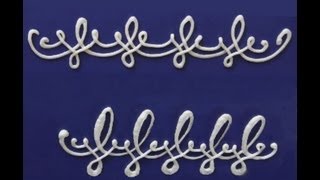 Cake Decorating BorderLine Scroll Border [upl. by Esele]