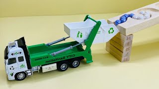 Marble Run Race ASMR ☆ HABA Slope Tractor amp Garbage Truck 12 [upl. by Haakon893]