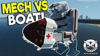 MECH WALKER SINKS RESCUE BOAT  Stormworks Build and Rescue Update Gameplay  Best Creations [upl. by Sanders]