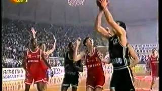 PAOK Stefanel Trieste 75 66 1994 Σάβιτς Μπέρι Πρέλεβιτς Κόρφας Γαλακτερός Bodiroga Gentile [upl. by Nerland]