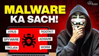 What is Malware amp Its Types Spyware Trojan Worm Adware Rootkit Explained Hindi [upl. by Llennahc]