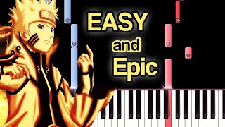 Naruto Shippuden OST  Departure to the Front Lines  EASY Piano tutorial [upl. by Odysseus]