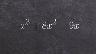 How to factor a polynomial to the third degree by factoring out an x [upl. by Shena473]