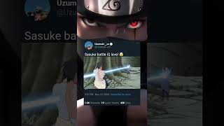 Sasuke uchiha battle iq level defferent 🤯anime naruto shorts [upl. by Htederem]