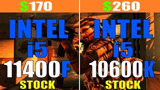 INTEL i5 10600K vs INTEL i5 11400F  PC GAMES TEST [upl. by Sonni]