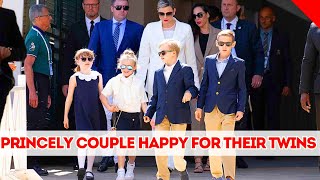 CHARLENE OF MONACO AND ALBERT HAPPY THIS UNFORGETTABLE MOMENT OF HAPPINESS WITH THEIR TWINS [upl. by Ozner]