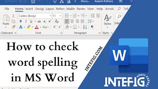 How to check word spelling in MS Word [upl. by Nyrual215]