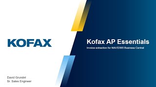 Tungsten Automation Kofax ReadSoft AP Essentials for Dynamics NAV and D365 Business Central [upl. by Ally]