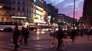 Paris le soir à la gare SaintLazare [upl. by Nimzay311]