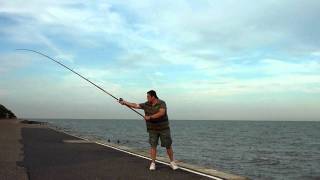 John Holden the fishing pendulum cast in slow motion [upl. by Bowne]